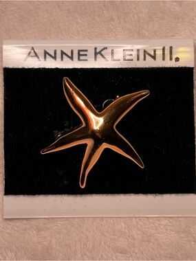 Anne Klein Gold Tone Starfish Brooch